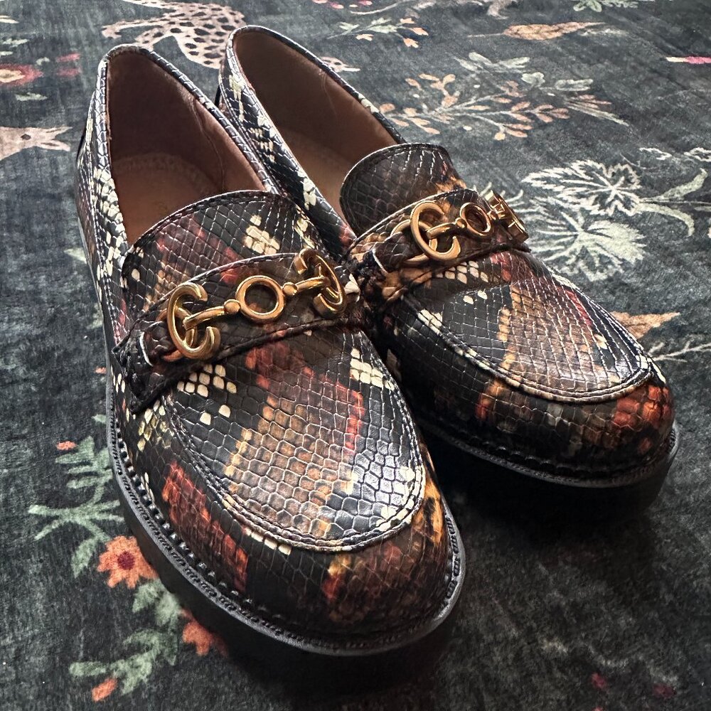 Circus Sam Edelman Deana Snake Print Loafers,